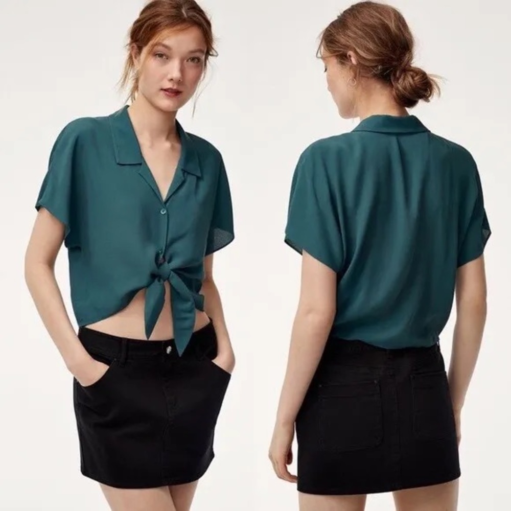 Wilfred FREE Straver Black Denim Miniskirt